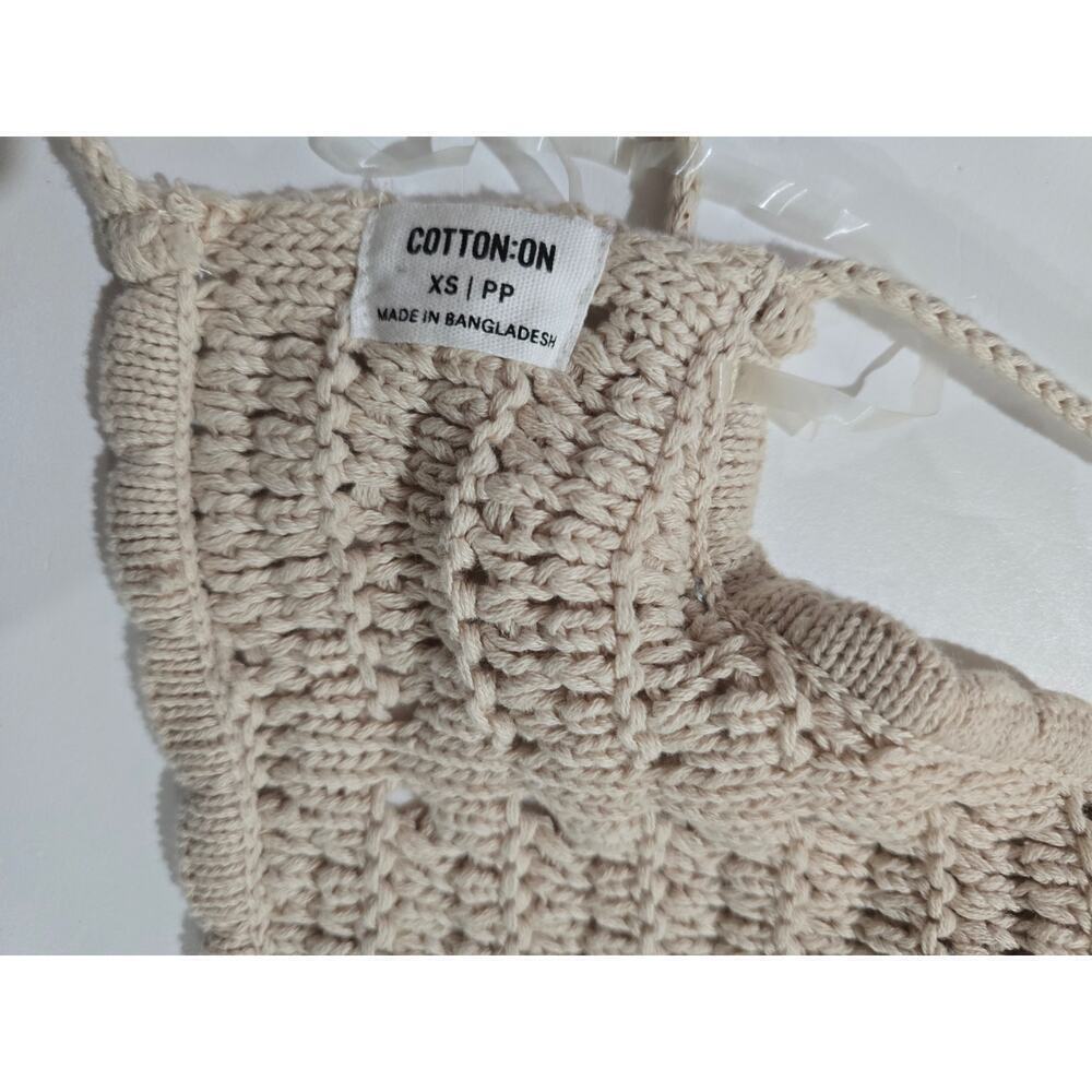 Cotton On women's beige crochet top - size xs - Picture 6 of 7